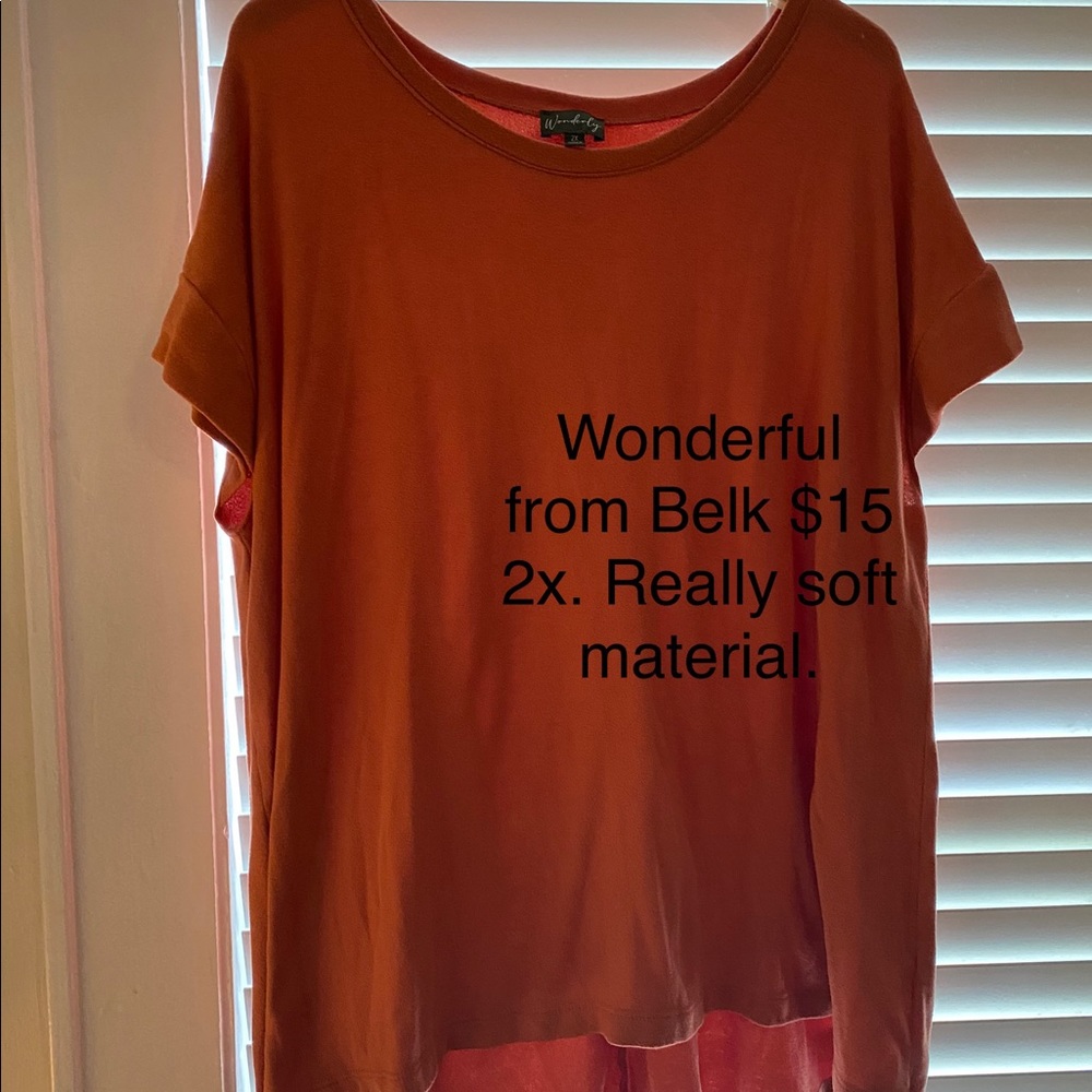Burnt orange Wonderfully brand from Belks 2x